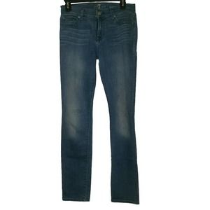 7 For All Mankind Jeans Roxanne Slim Straight Mid Rise Blue 27